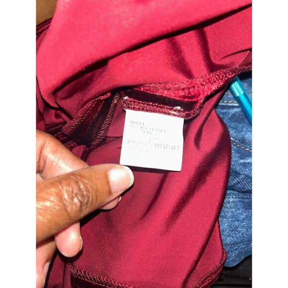 Women's Fate By LFD Red Velvet Short Sleeve A-line Mini Dress Size S - Picture 6 of 6